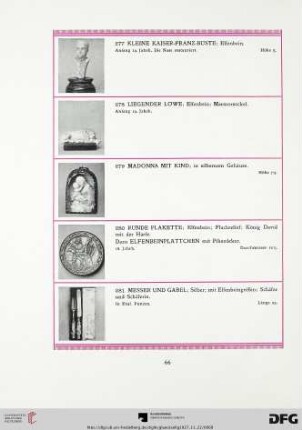 Skulpturen aus Elfenbein, Holz, Bronze etc. (Nr. 277-334)