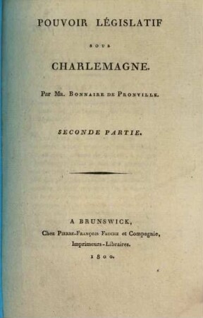 Pouvoir Legislatif Sous Charlemagne, 2
