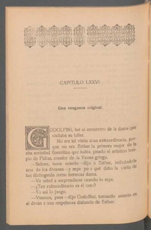 Capítulo LXXVI - Una venganza original.