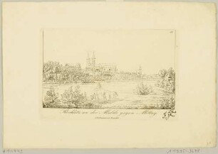Rochlitz in Mittelsachsen, Blick von Süden auf das Schloss und die Petrikirche