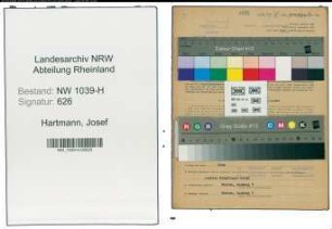 Entnazifizierung Josef Hartmann , geb. 08.05.1913 (Arbeiter)