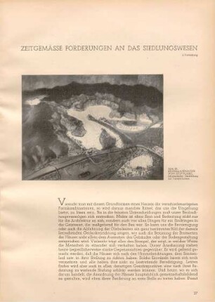 Zeitgemässe Förderungen an das Siedlungswesen [6. Fortsetzung]
