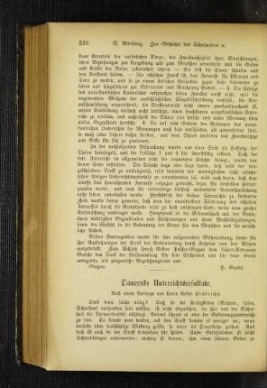 Dauernde Unterrichtsresultate : nach einem Vortrage von Herrn Rektor Hindrichs
