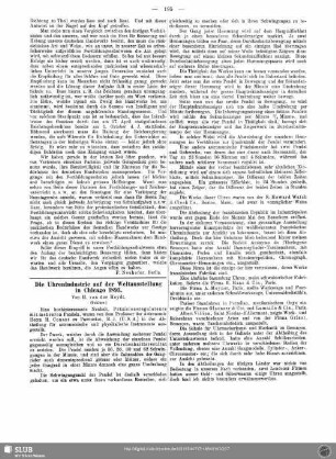 Die Uhrenindustrie auf der Weltausstellung in Chicago 1893 (Schluss)