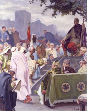 Mittelalterliche Szene für das Kaiser-Friedrich-Museum Magdeburg