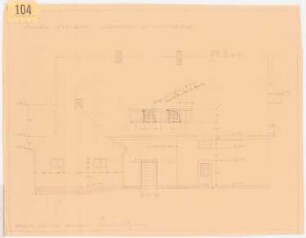 Herrenhaus Hohenborn bei Kassel Umbau: Stallgebäude: Südansicht 1:50