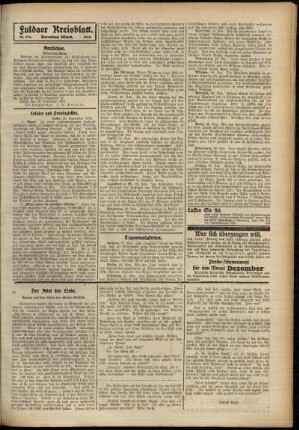 Zweite Ausgabe vom Freitag, den 29. November 1912.
