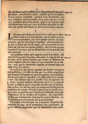 Replique Des Religieux Benedictins De La Province De Bourgogne Av Second Écrit Des Chanoines Reguliers De La Mesme Province