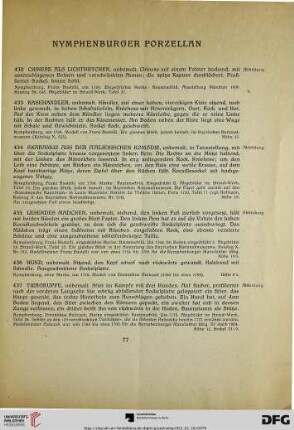Nymphenburger Porzellan (Nr. 440-452)
