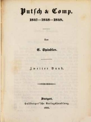Putsch & Comp. : 1847 - 1848 - 1849. 2