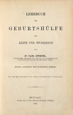 Lehrbuch der Geburtshülfe : für Ärzte und Studirende
