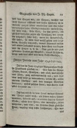 Zweyte Periode vom Jahr 1742 bis 1748.