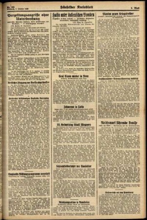 Zweite Ausgabe vom Mittwoch, den 02. Oktober 1940.