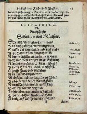 Epitaphium, Oder Grabschrifft/ [...]