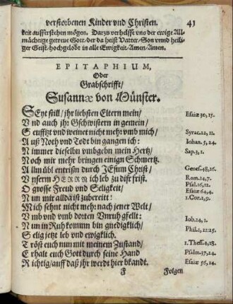 Epitaphium, Oder Grabschrifft/ [...]