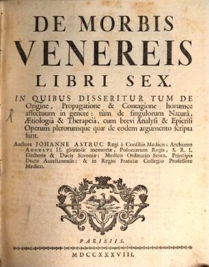 De morbis venereis : libri VI.