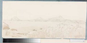 Blick von Pozzuoli auf das Capo Miseno und die Inseln Procida und Ischia