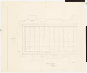Schloss Posen, Posen Umbau: Grundriss Große Wandelhalle Fußboden 1:20