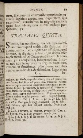Tractatio Quinta.