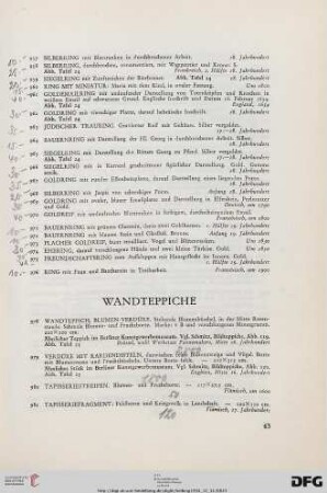 Wandteppiche (Nr. 978-981)