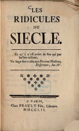 Les ridicules du siecle