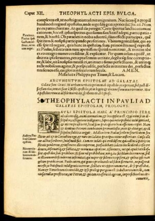 Theophylacti In Pauli Ad Galatas Epistolam ...