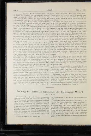 Der Fang der Delphine am kaukasischen Ufer des schwarzen Meeres.