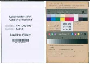 Entnazifizierung Wilhelm Stuebling , geb. 29.02.1896 (Automechaniker)