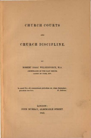 Church courts and church discipline
