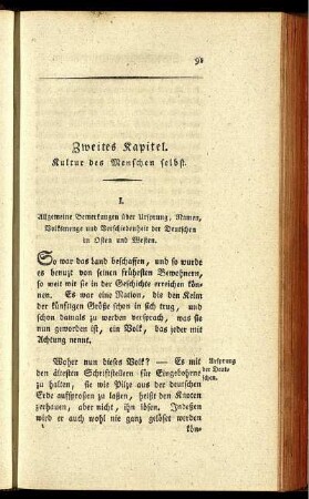 Zweites Kapitel. Kultur des Menschen selbst.