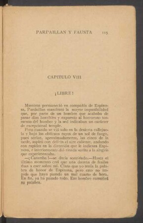 Capítulo VIII - ¡Libre!