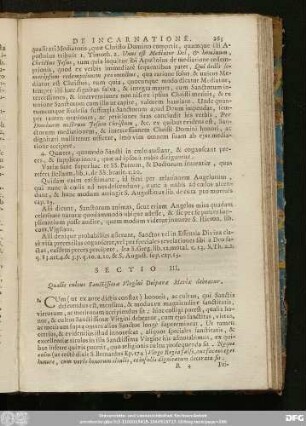Sectio III. Qualis cultus Santissimae Virgini Deiparae Mariae debeatur.