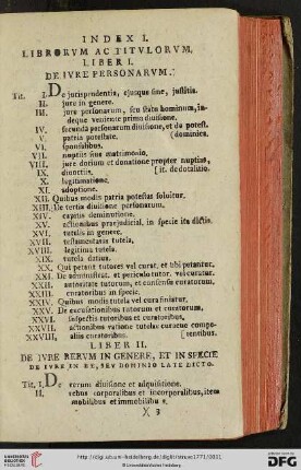 Index librorum ac titulorum