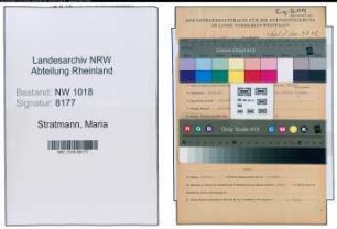 Entnazifizierung Maria Stratmann , geb. 15.02.1888 ()