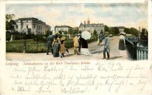 Leipzig: Schmuckplatz an der Karl Tauchnitz-Brücke