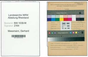 Entnazifizierung Gerhard Massmann , geb. 04.08.1919 (Angestellter)