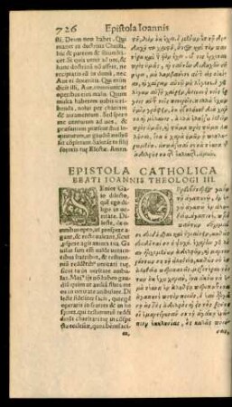 Epistola Catholica Beati Ioannis Theologi III.