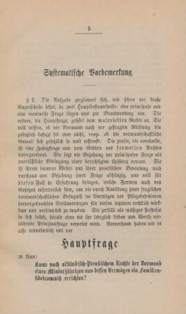 Hauptfrage.