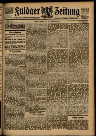 Zweite Ausgabe vom Samstag, den 24. September 1904.