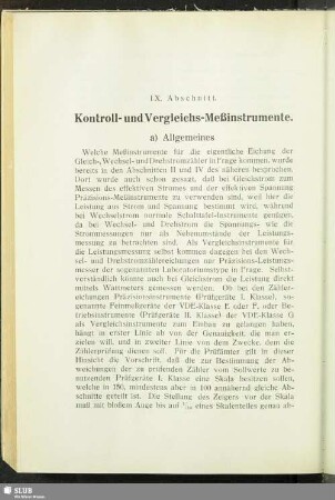 IX. Abschnitt. Kontroll- und Vergleichs-Meßinstrumente