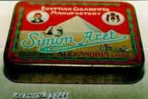 Blechdose für 20 Zigaretten "Simon Arzt" EGYPTIAN CIGARETTES MANUFACTORY