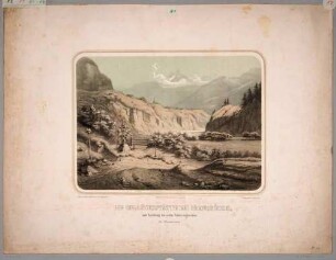 Die Unfallstätte in Brennbichl (Karrösten in Tirol, Österreich), an der König Friedrich August II von Sachsen (1797-1854, ab 1836 König) am 8. August 1854 mit tödlicher Folge verunglückte