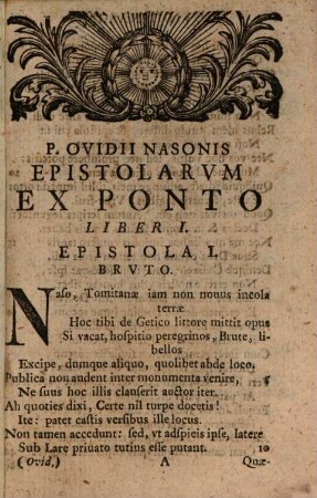 P. Ovidii Nasonis Epistolarum Ex Ponto Libri Qvatvor