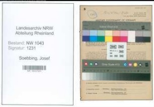 Entnazifizierung Josef Soebbing , geb. 06.07.1900 (Abteilungsleiter)
