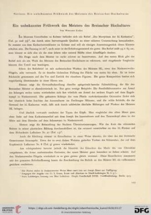 Ein unbekanntes Frühwerk des Meisters des Breisacher Hochaltares