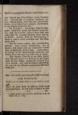 Ajm vier und zwanzigsten Sonntage nach Trinitatis.