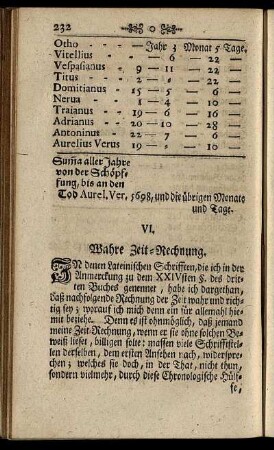 VI. Wahre Zeit-Rechnung.