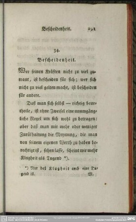 34. Bescheidenheit