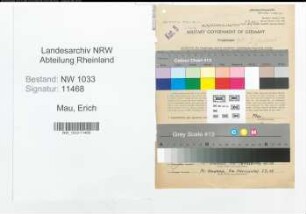 Entnazifizierung Erich Mau , geb. 24.12.1896 (Polizeibeamter)