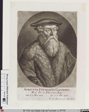 Bildnis Achilles Pirminius Gasser (lat. Gassarus)